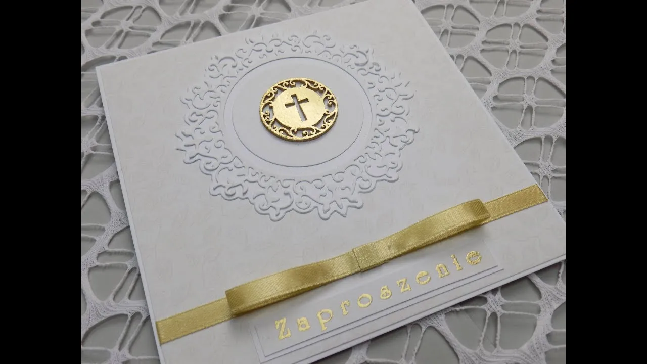 techniki zdobienia zaproszeń komunijnych DIY