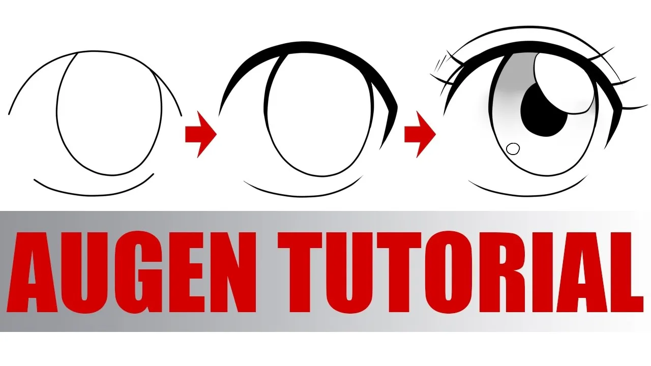 Anime Augen zeichnen Schritt f&uuml;r Schritt Tutorial