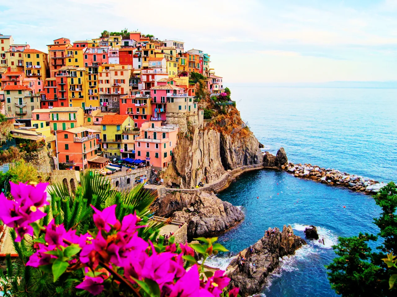 Cinque Terre Dörfer Panorama