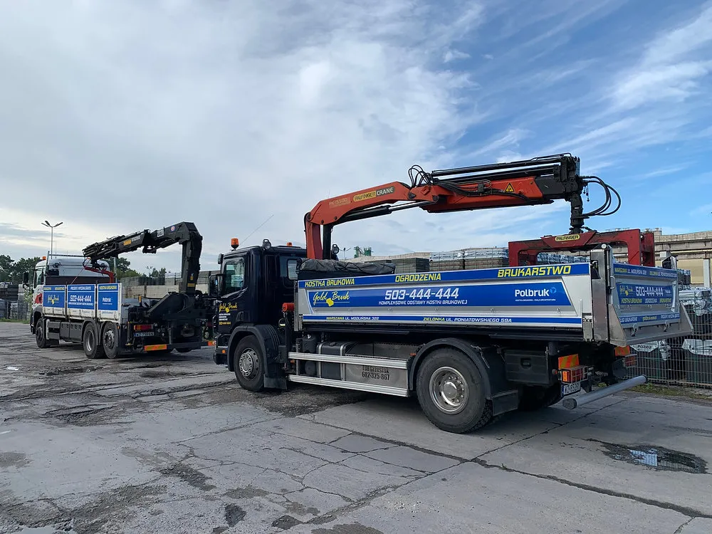 transport kostki brukowej HDS rozładunek