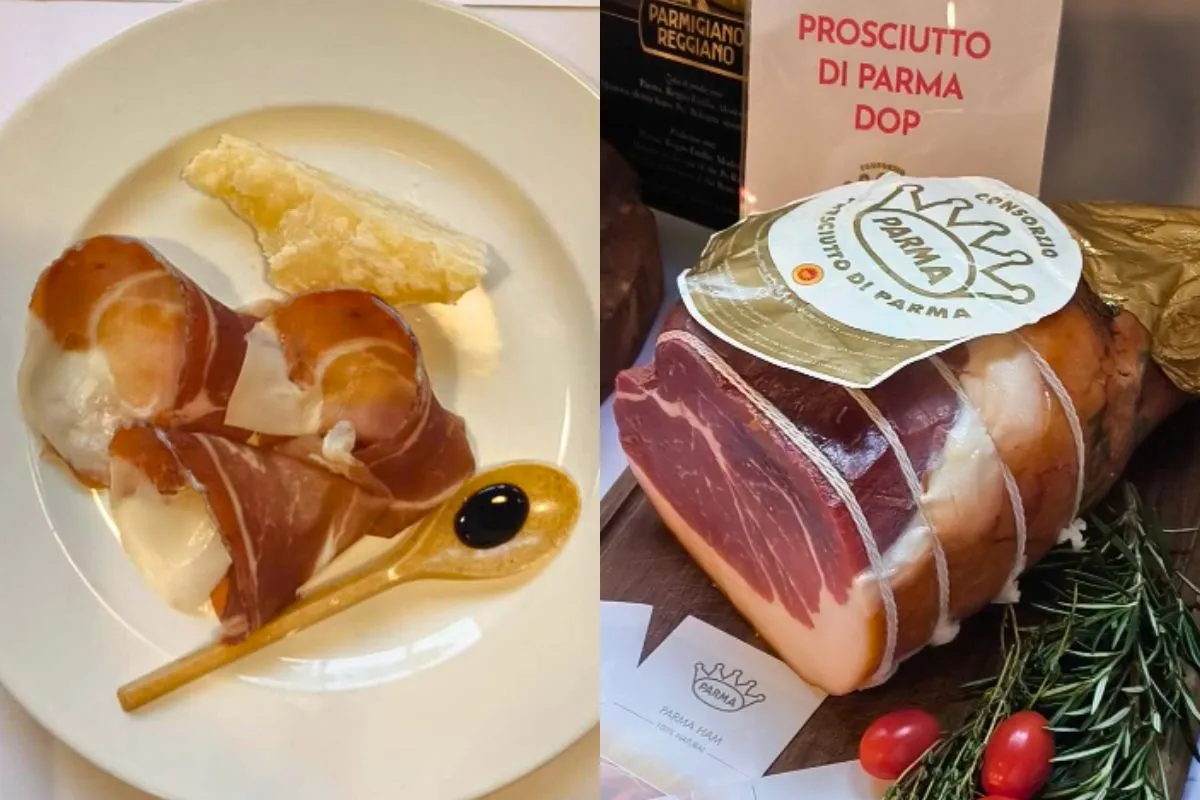 Mapa region&oacute;w produkcji Parmigiano Reggiano we Włoszech