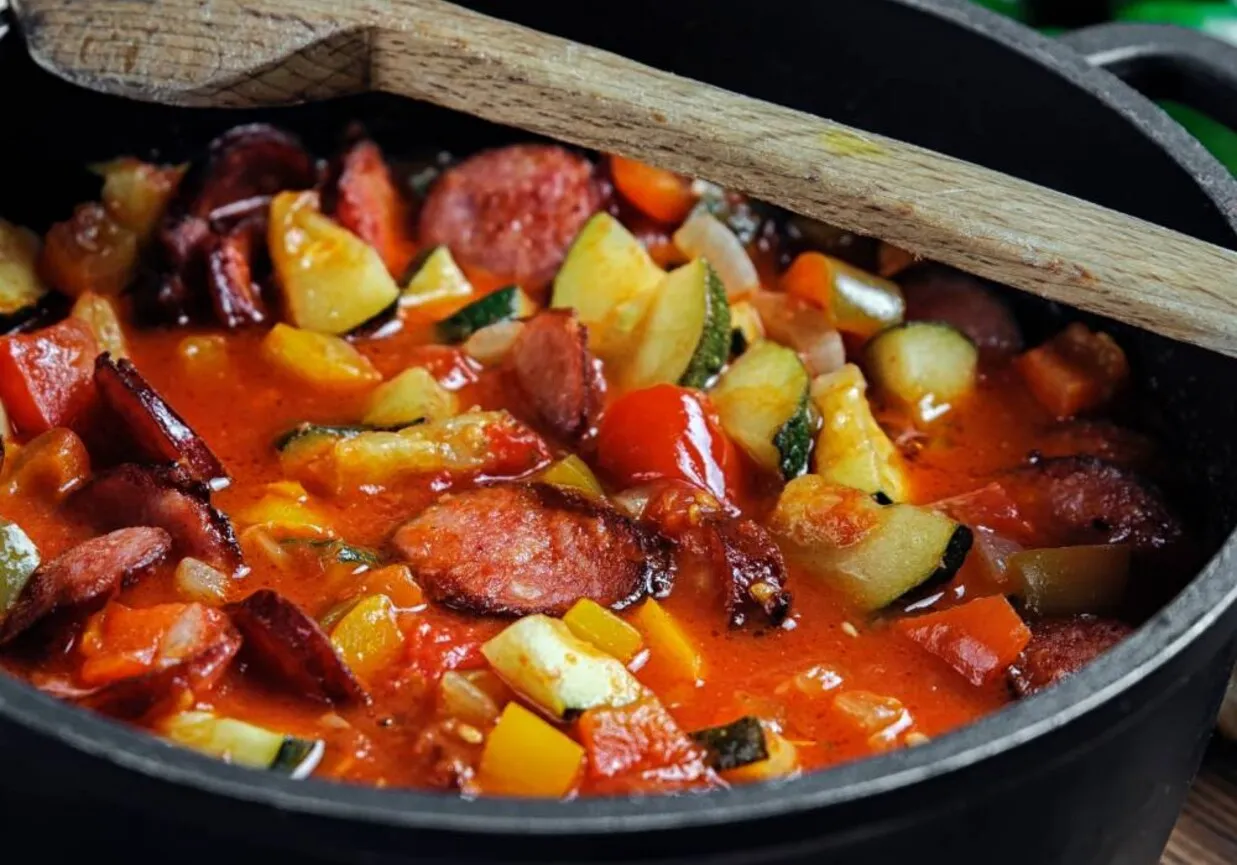 Cukinia faszerowana mięsem, leczo z cukinią i kiełbasą