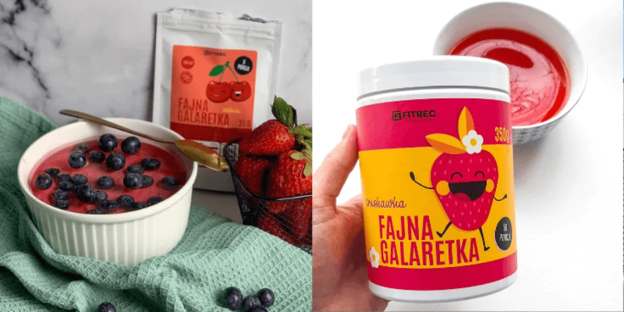 galaretka z cukrem vs bez cukru infografika