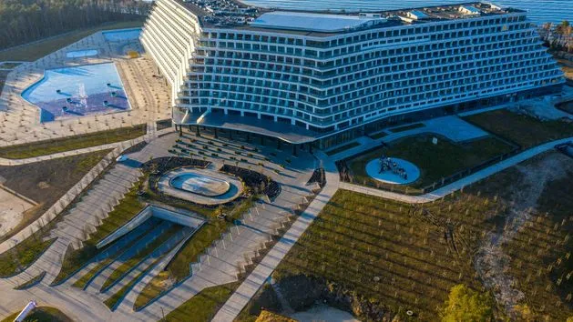 Hotel Gołębiewski Pobierowo budowa aktualny stan