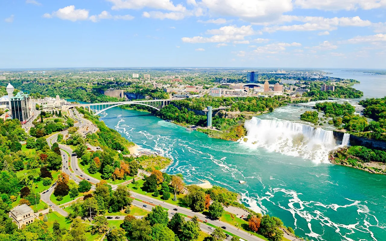 Wodospad Niagara z lotu ptaka