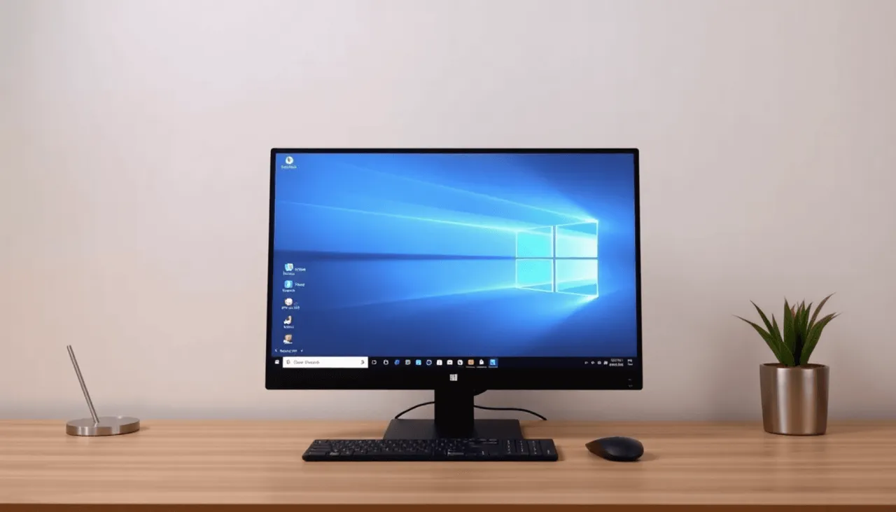 Komputer z systemem Windows 10 i specyfikacjami sprzętowymi