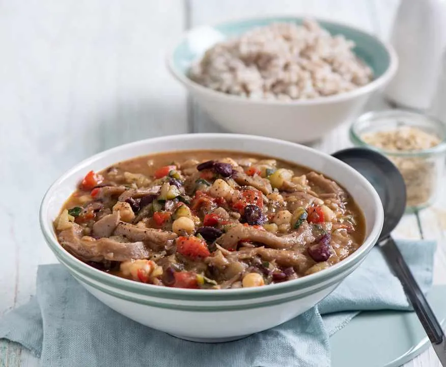 gulasz z boczniak&oacute;w z kaszą