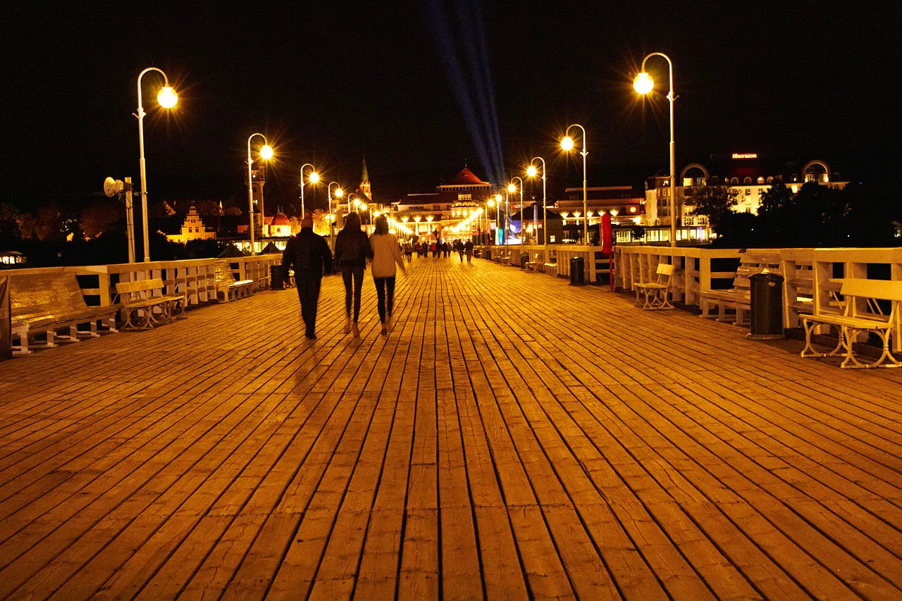 Sopot molo wieczorem