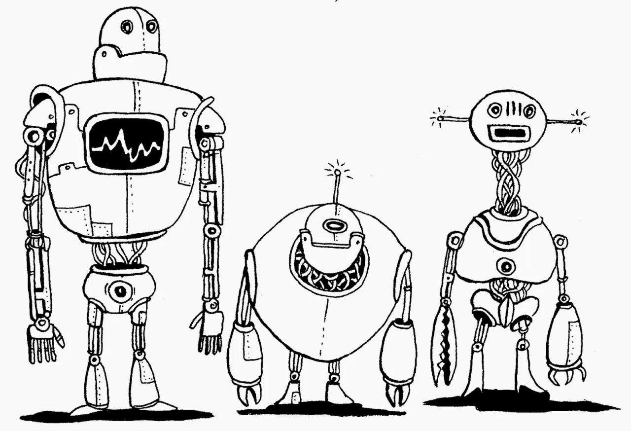 Bajki robot&oacute;w ilustracje do książki