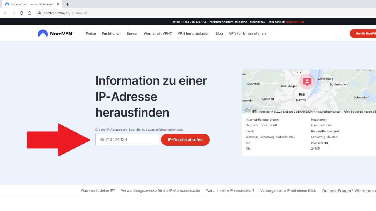 öffentliche ip adresse anzeigen website