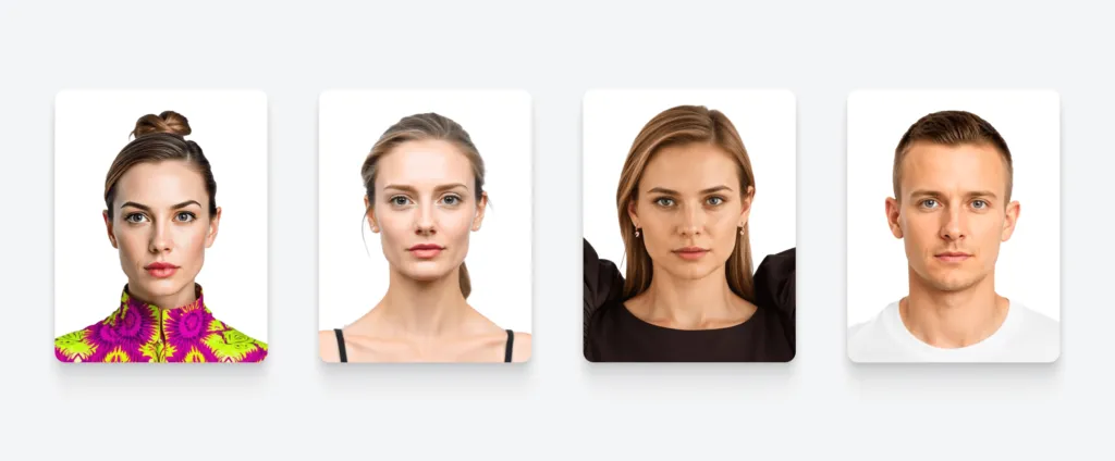 przykłady ubioru do zdjęcia paszportowego