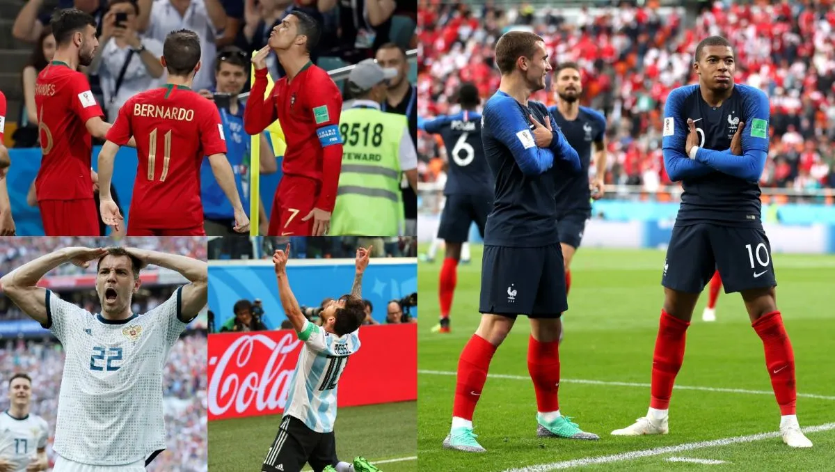 piłkarze cieszynki kolaż