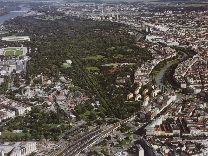 Wiener Prater Überblick Luftbild