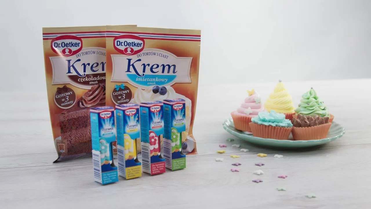 dekorowanie babeczek Dr Oetker