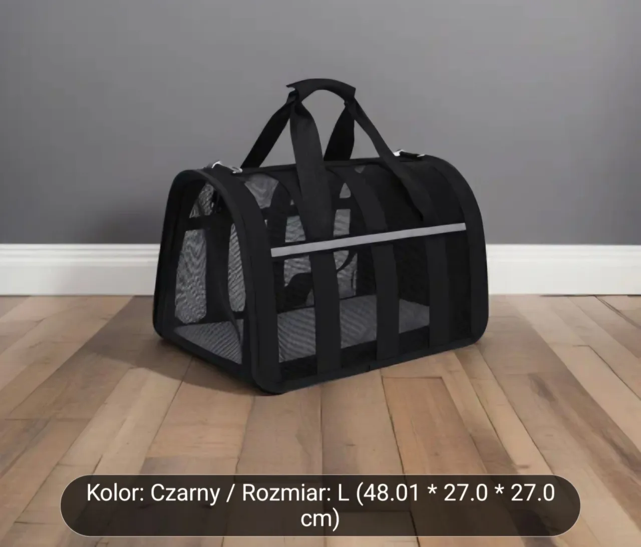 różne typy transporterów dla kota czarne