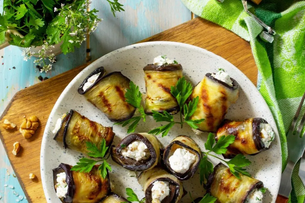 wegetariańskie przekąski z grilla