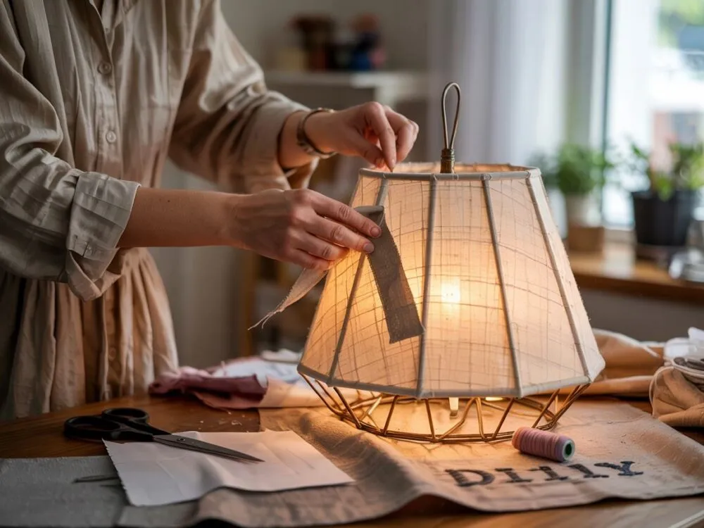 materiały na abażur tkaniny sznurki tapety