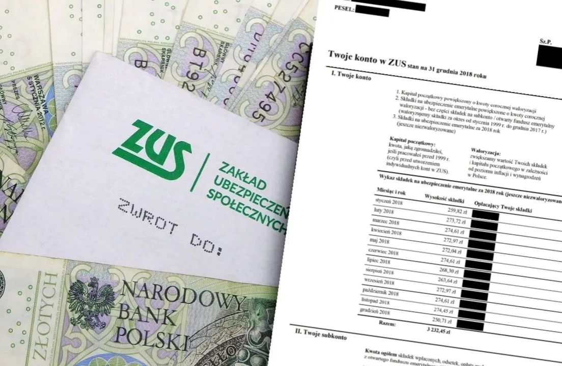 Polska emerytka otrzymująca list z ZUS