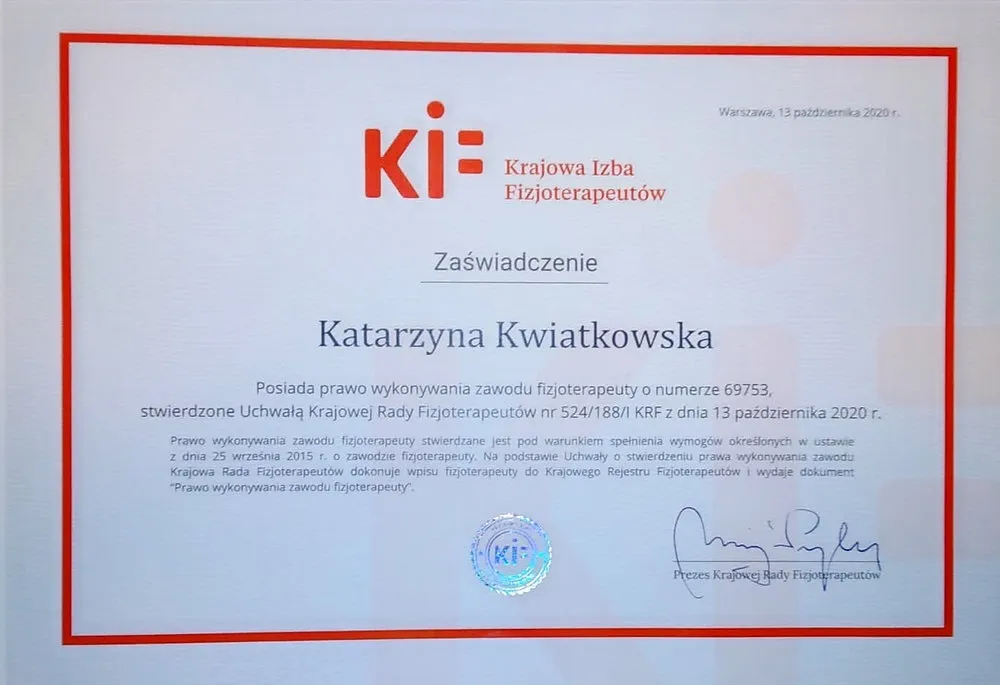 Ustawa o zawodzie fizjoterapeuty, prawo wykonywania zawodu fizjoterapeuty