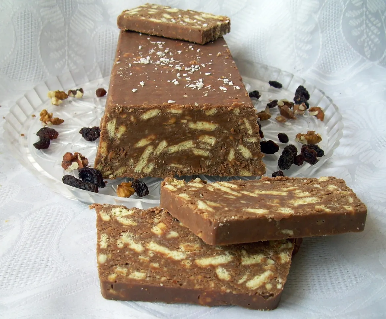 Klasyczny blok czekoladowy z herbatnikami