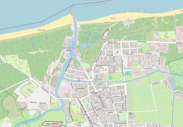 Mapa trasy Warszawa Łeba