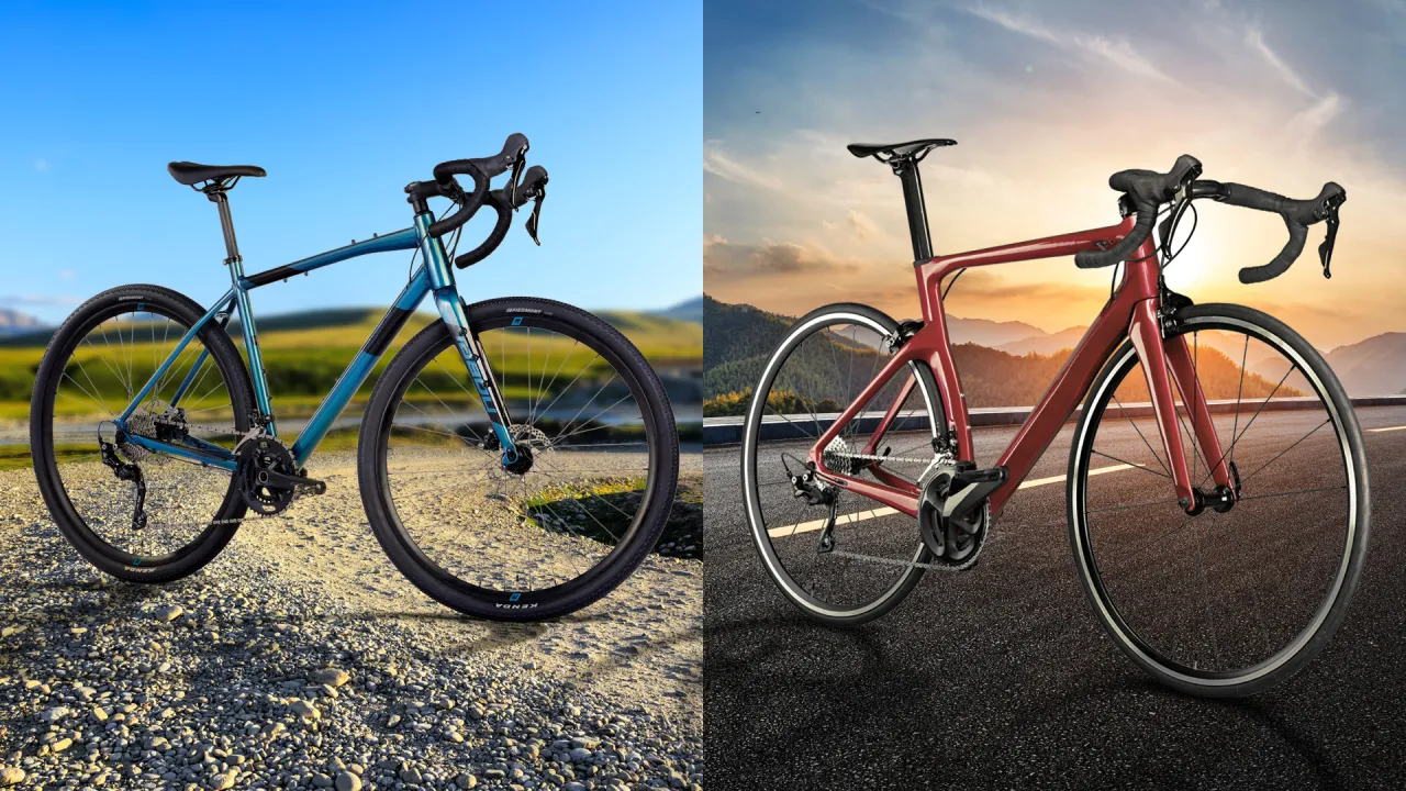 rower szosowy z oponami zwijanymi vs rower miejski z oponami drutowanymi