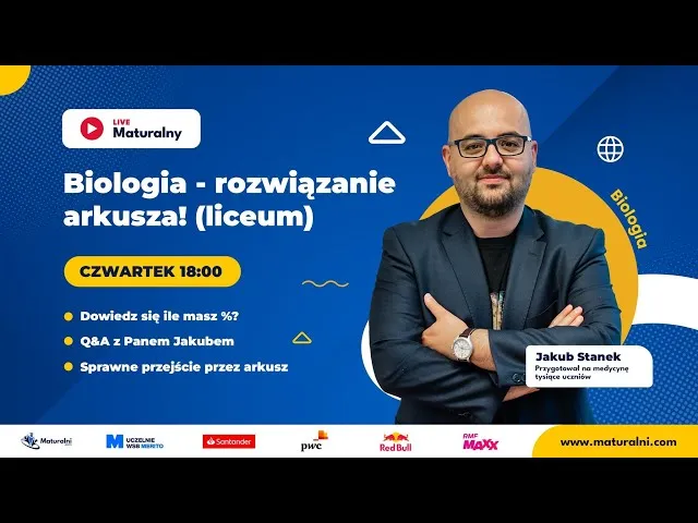 uczeń rozwiązuje arkusz maturalny biologia