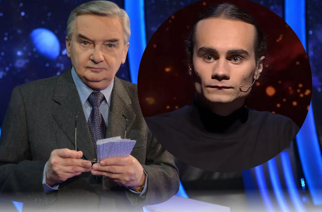 Starszy pan z kartami i młody mężczyzna w czarnym golfie. Kto wygrał jeden z dziesięciu?