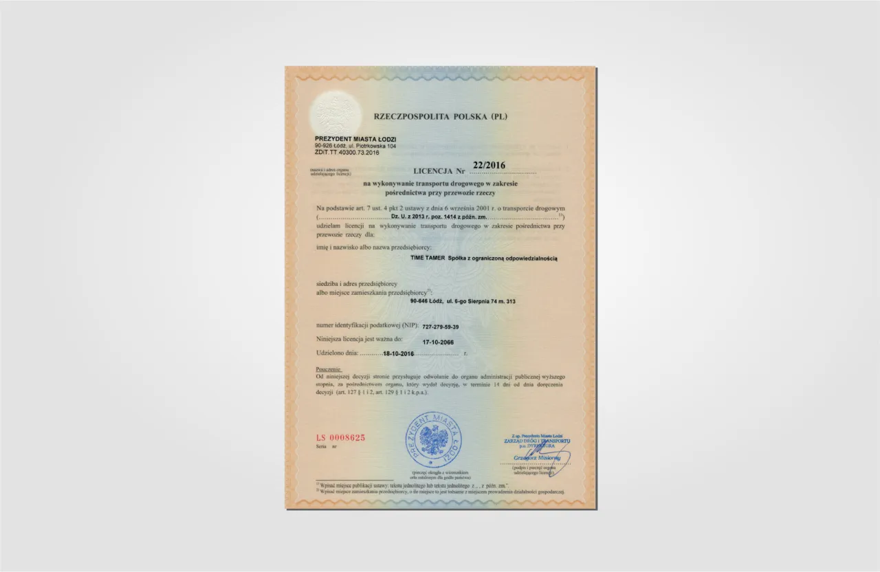 Licencja spedytora co to jest