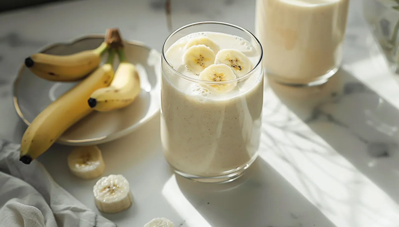 składniki na koktajl bananowy