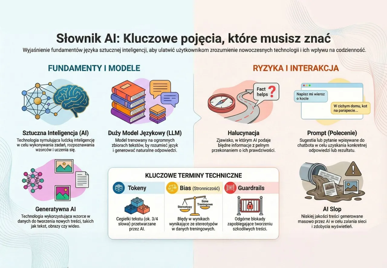 Generatywna sztuczna inteligencja co to? Technologia tworząca nowe treści, np. tekst, obrazy.