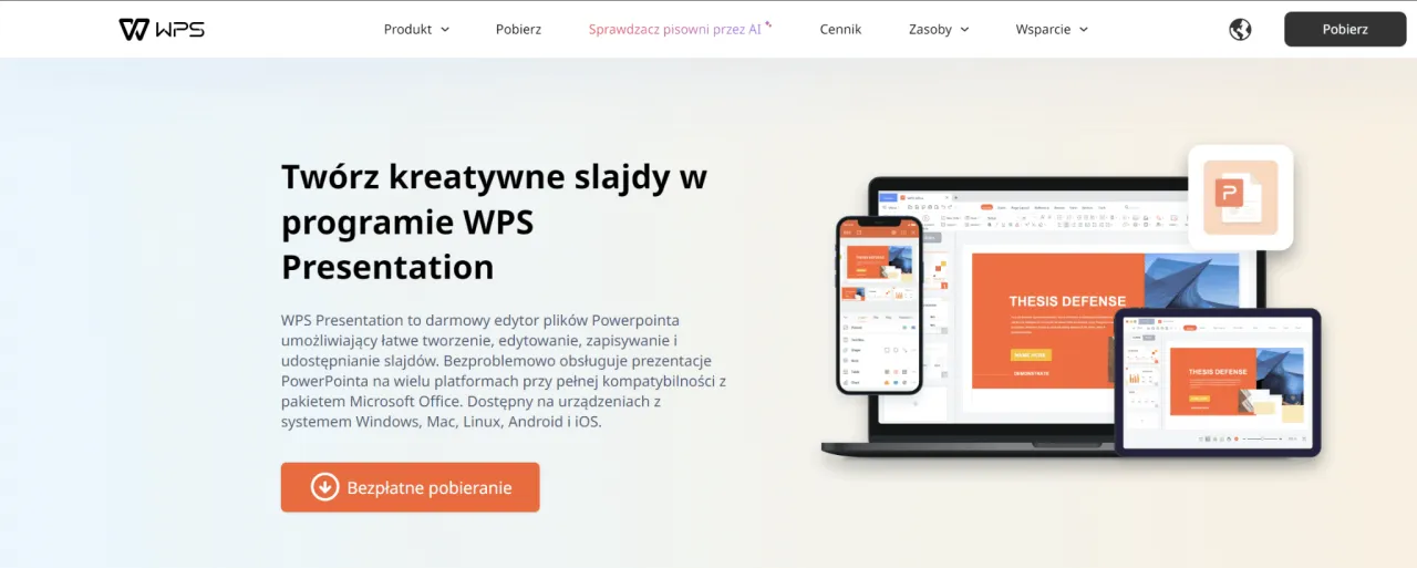 Dowiedz się, jak pobrać PowerPoint i tworzyć kreatywne prezentacje na różnych urządzeniach z WPS Presentation.