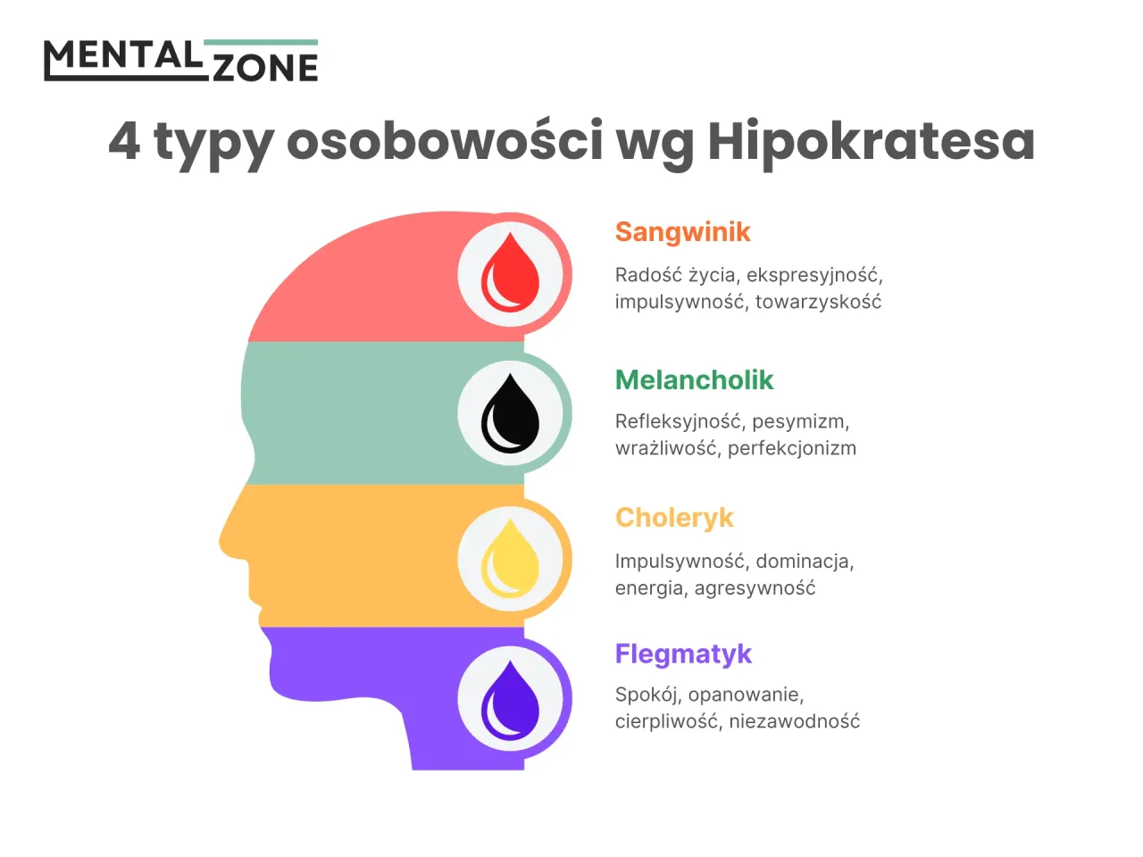 Cztery typy osobowości schemat