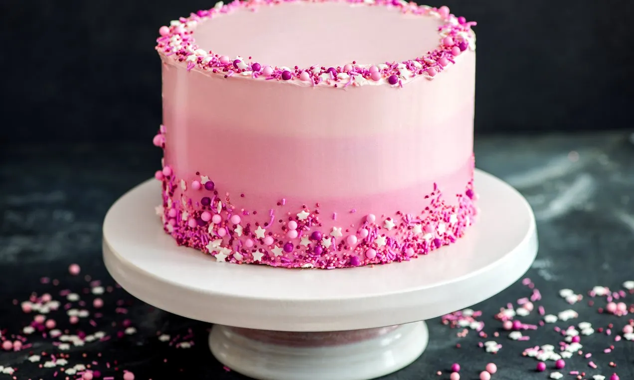 Dekoracje tortu tynkiem ombre tekstury