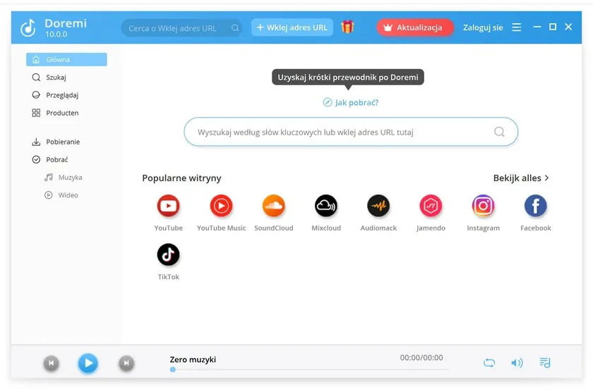r&oacute;żne interfejsy program&oacute;w do pobierania muzyki