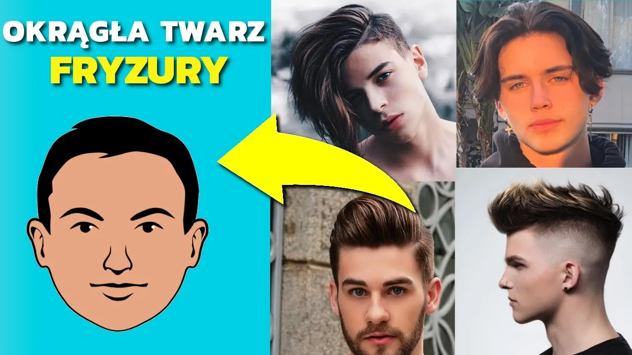 Męskie fryzury do okrągłej twarzy przykłady