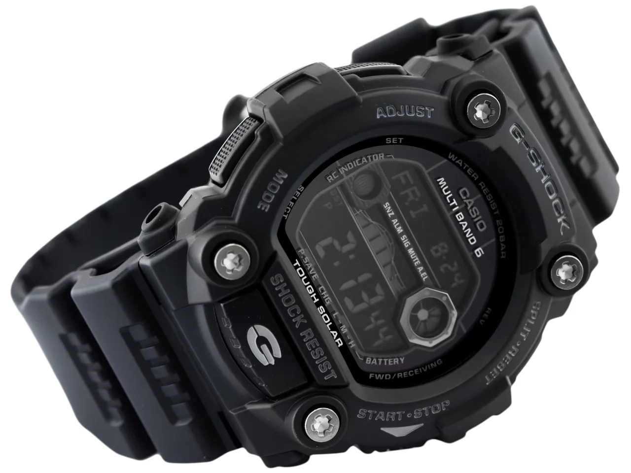 tarcza zegarka G-Shock z napisem Tough Solar i Multi Band 6