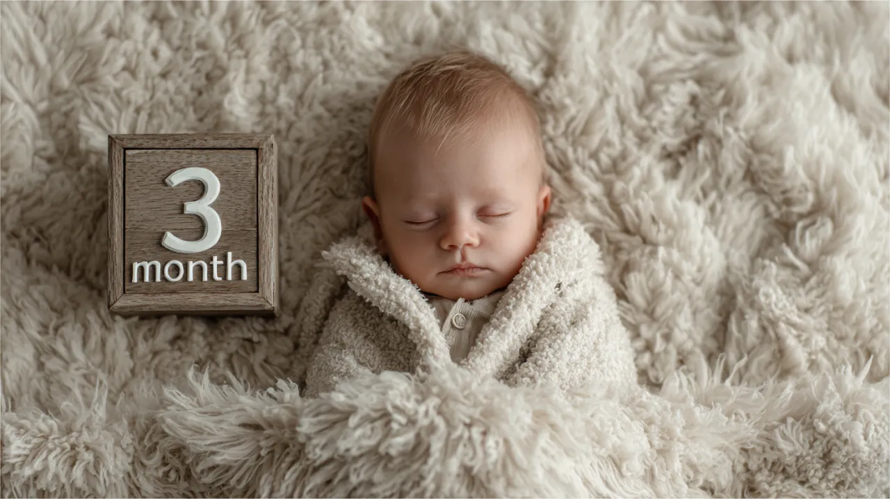 Kalendarz z zaznaczonym 3 miesiącem życia dziecka