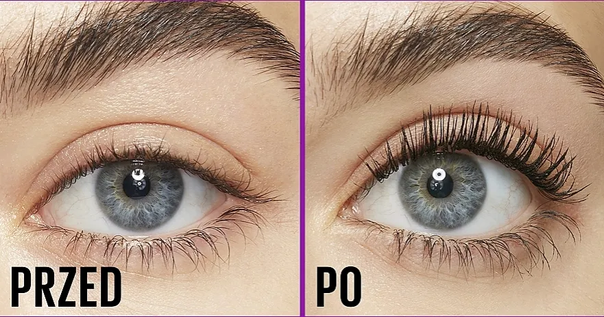 Vorher-Nachher Wimpern Mascara Lifting Effekt