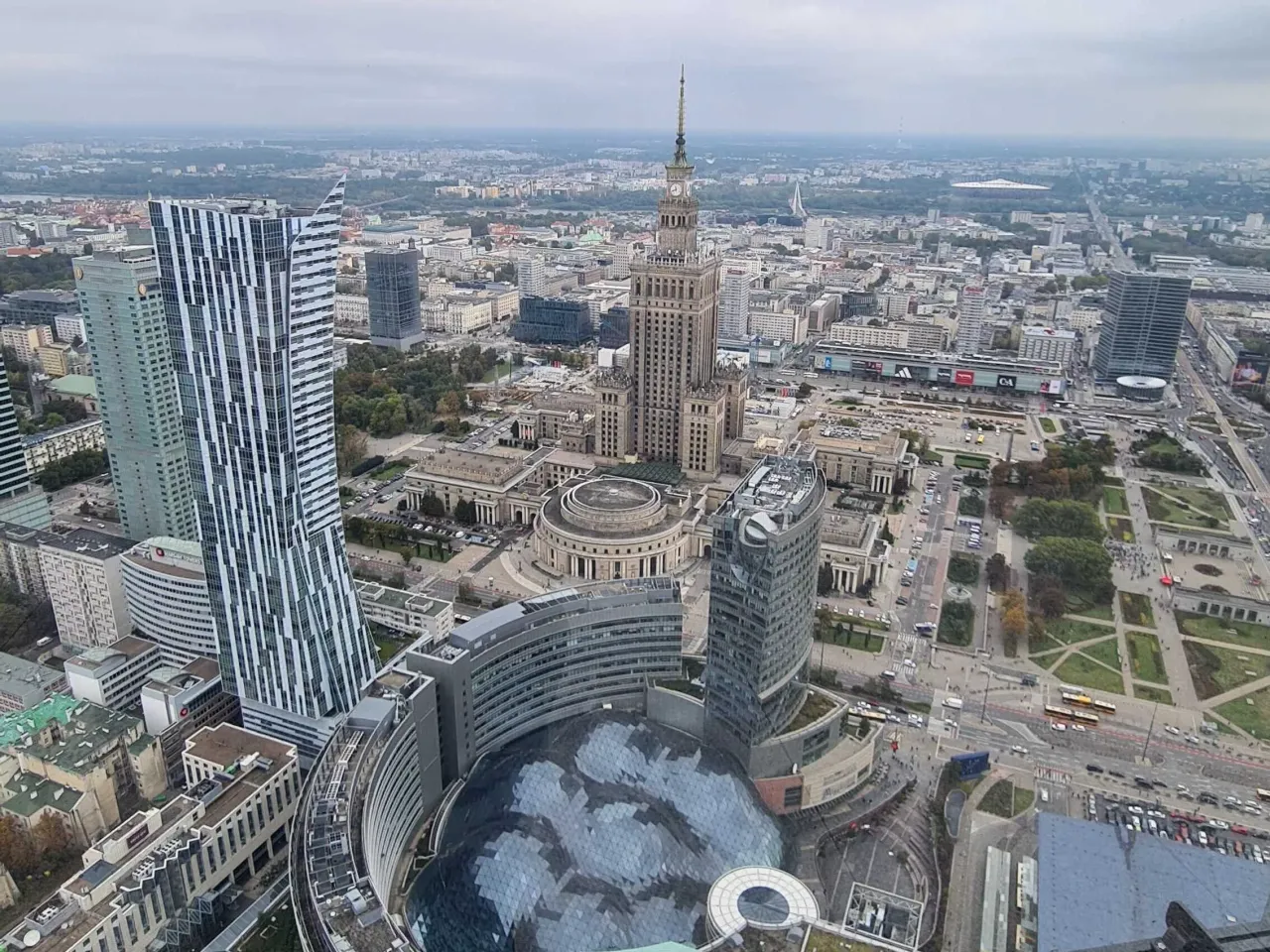 Varso Tower Warszawa z lotu ptaka