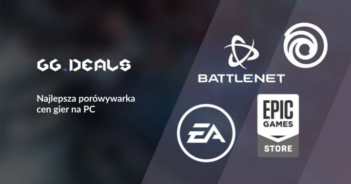 Logotypy platform dystrybucji gier PC (Steam, Epic Games Store, GOG, EA App, Ubisoft Connect)