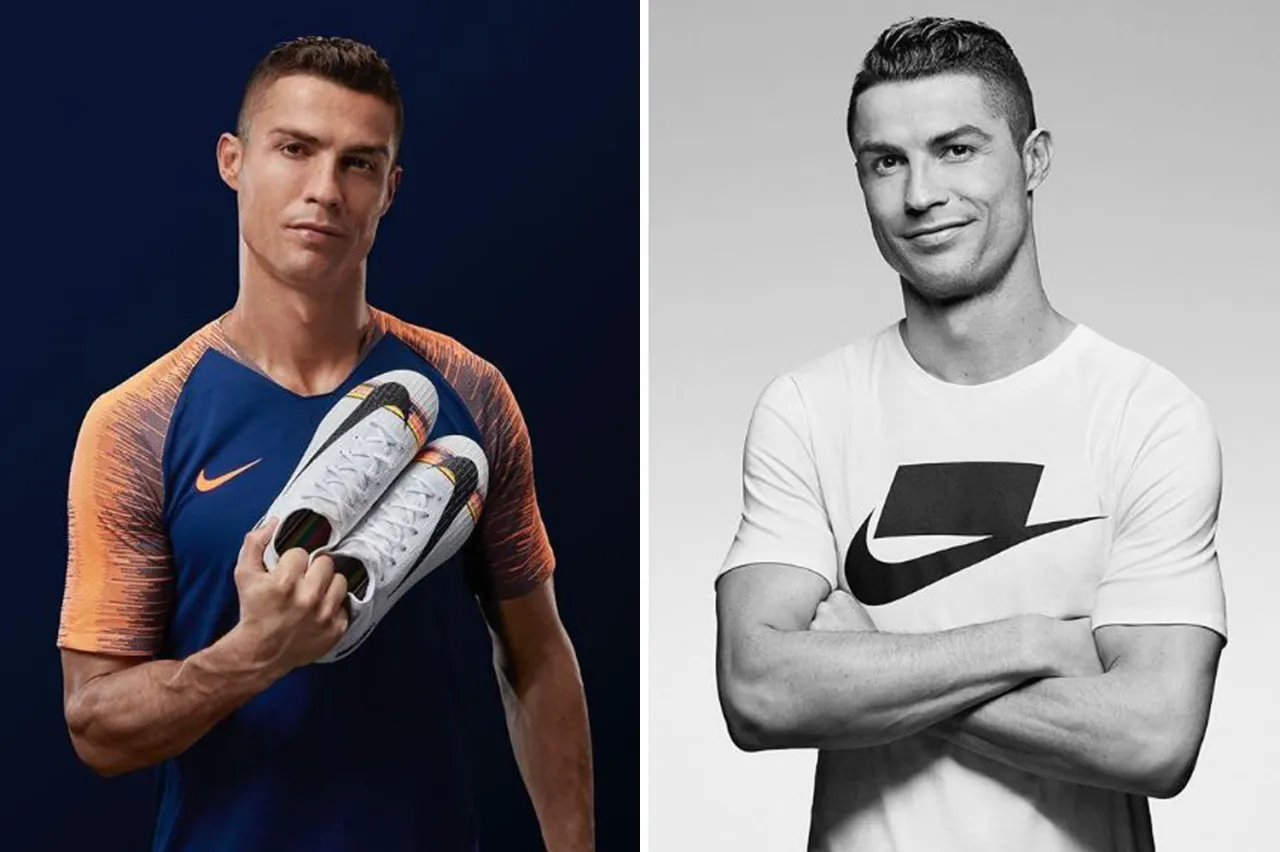 Cristiano Ronaldo w reklamie Nike lub innej marki sponsorskiej