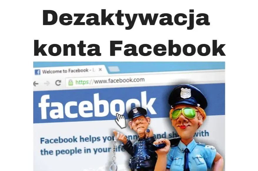 różnica między dezaktywacją a usunięciem konta facebook grafika