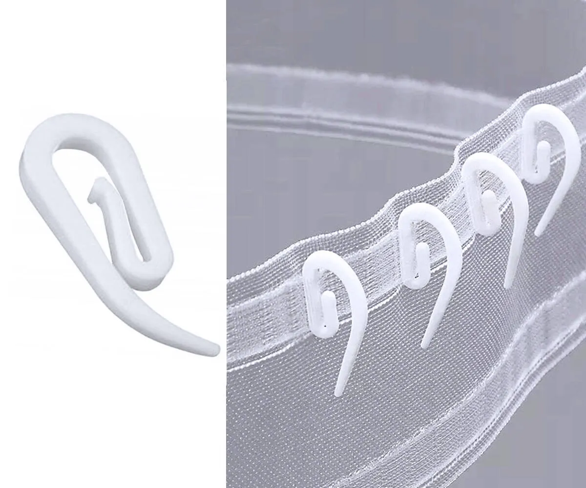 Rodzaje haczyków do firan agrafki żabki ślimaki porównanie