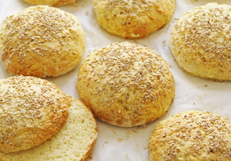 ingrédients pour buns burger maison farine oeufs lait beurre levure