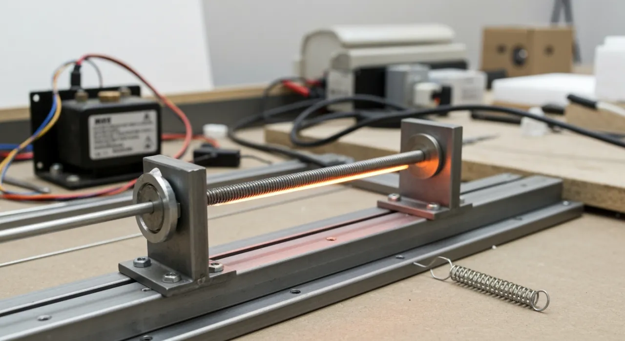 montaż drutu oporowego w nożu do styropianu