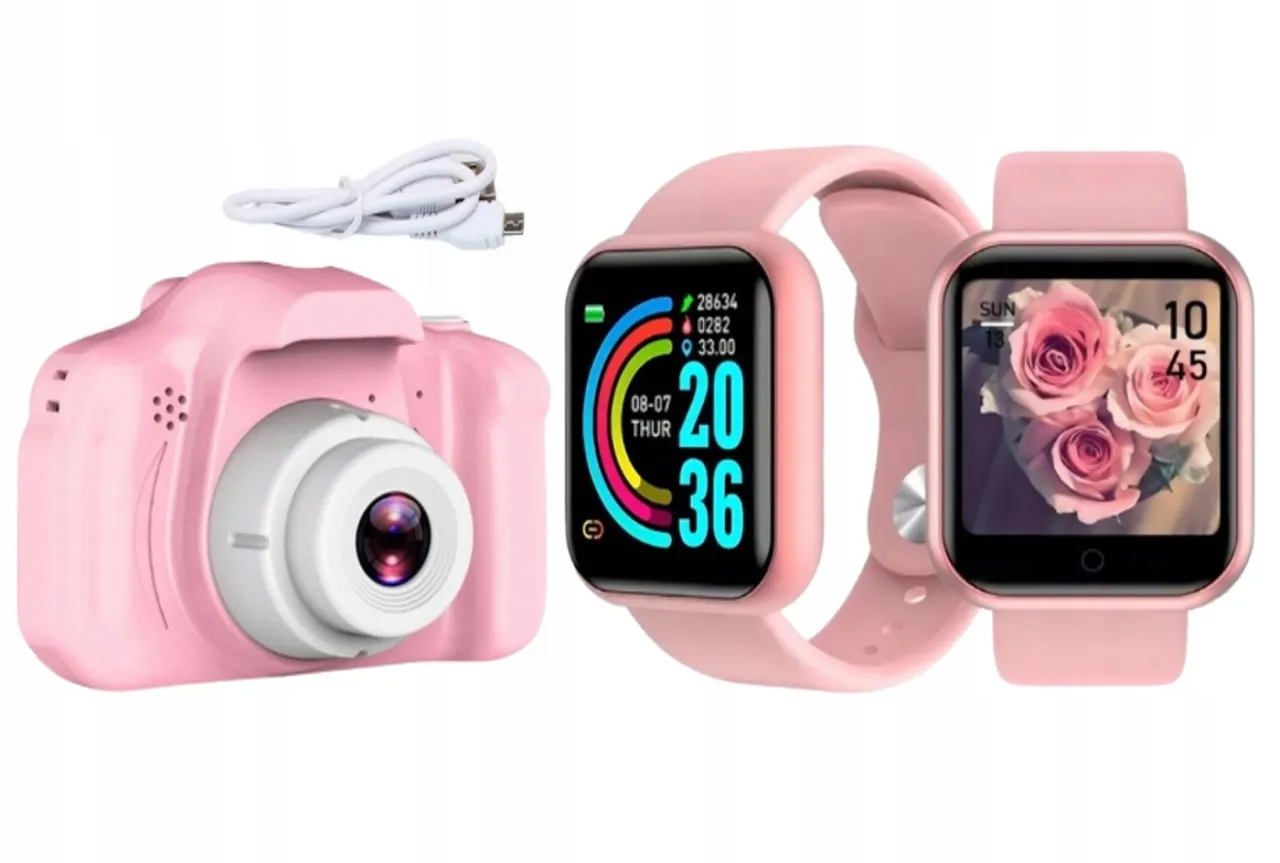 smartwatch dla dziewczynki, aparat instax dziewczynka