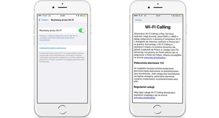 Ustawienia Wi-Fi Calling iPhone Play