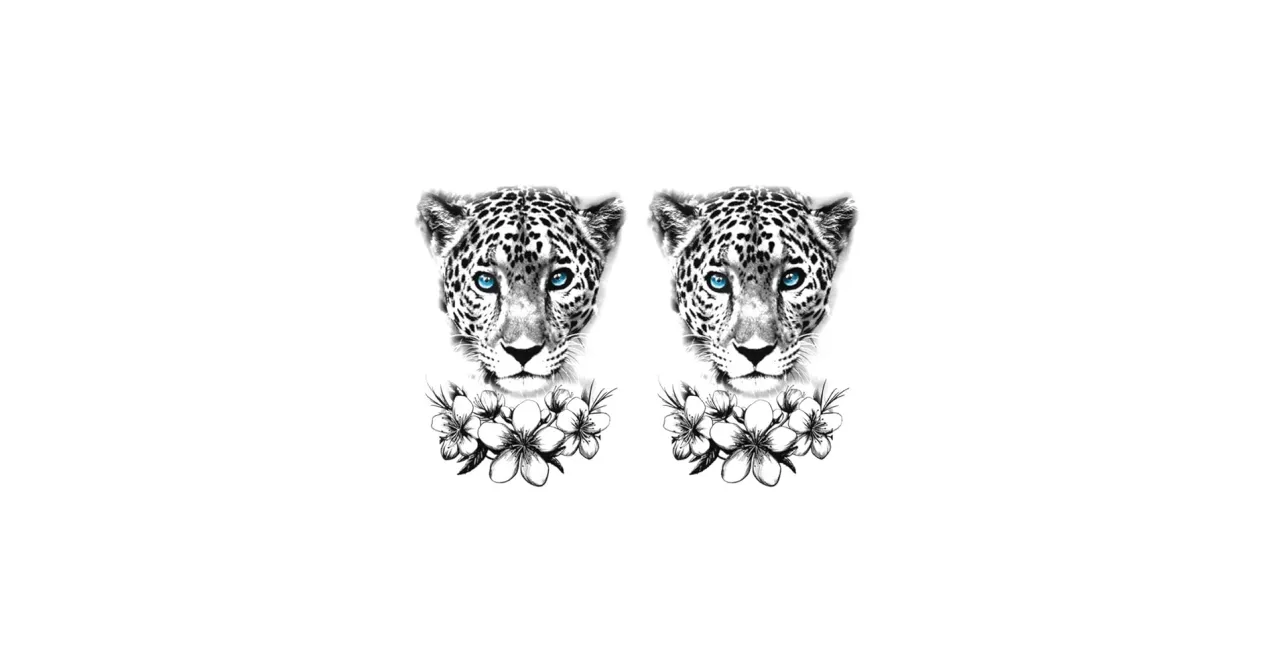 tatuaż gepard styl realistyczny i akwarela