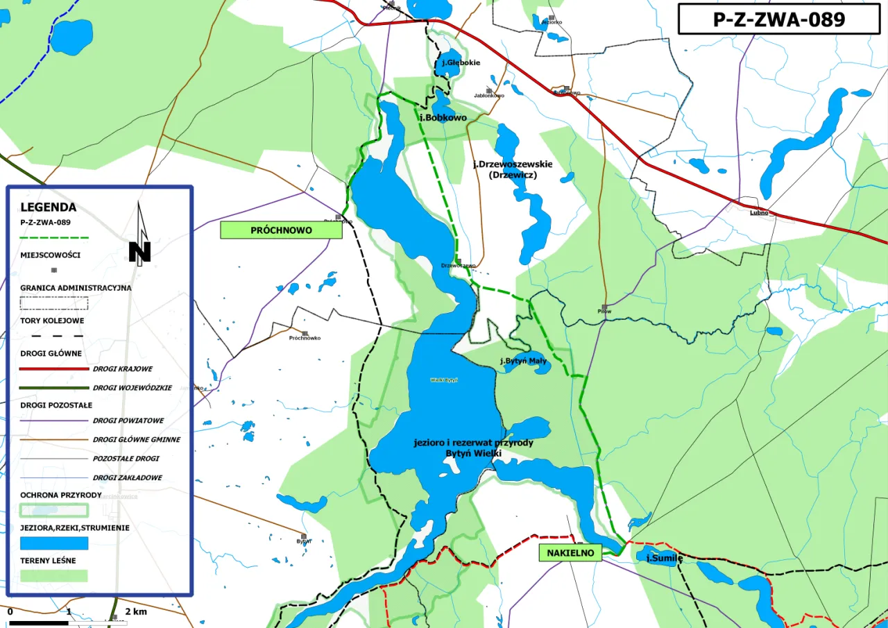 Mapa jezior zachodniopomorskiego